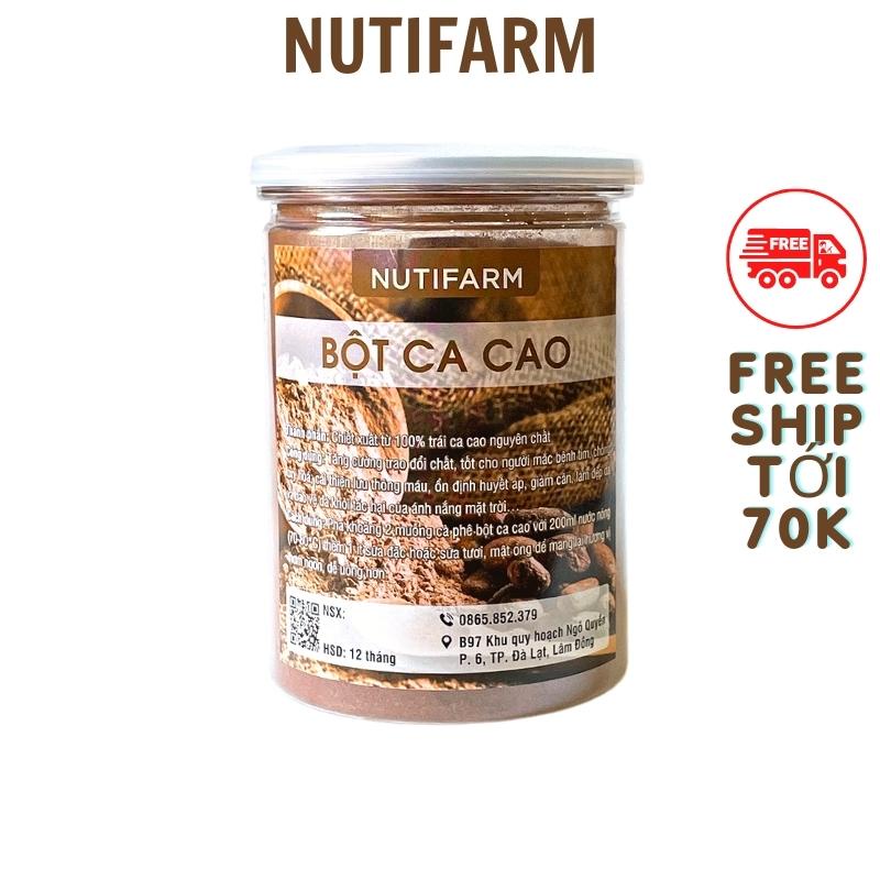 Bột cacao nguyên chất 500gr NutiFarm đặc sản đà lạt