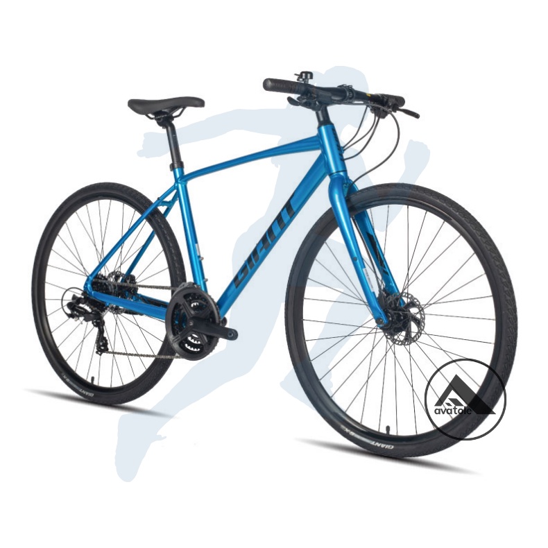 Xe đạp đường trường Giant Escape 1 Disc Asia 2020, Hợp kim nhôm ALUXX 6061, Bộ group Shimano Tourney, Màu đen xanh dương
