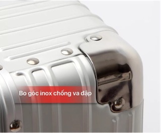 (MẪU MỚI 2024) VALI FULL NHÔM TAY DA SIÊU ĐẲNG CẤP (SIZE 24)