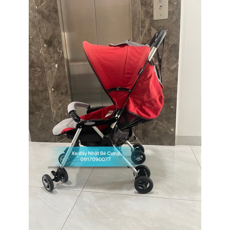 xe đẩy combi wellflat 1c3tt đỏ