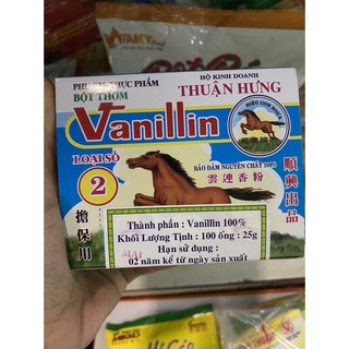 VỈ 10 ỐNG BỘT THƠM VANI VANILLIN THUẬN