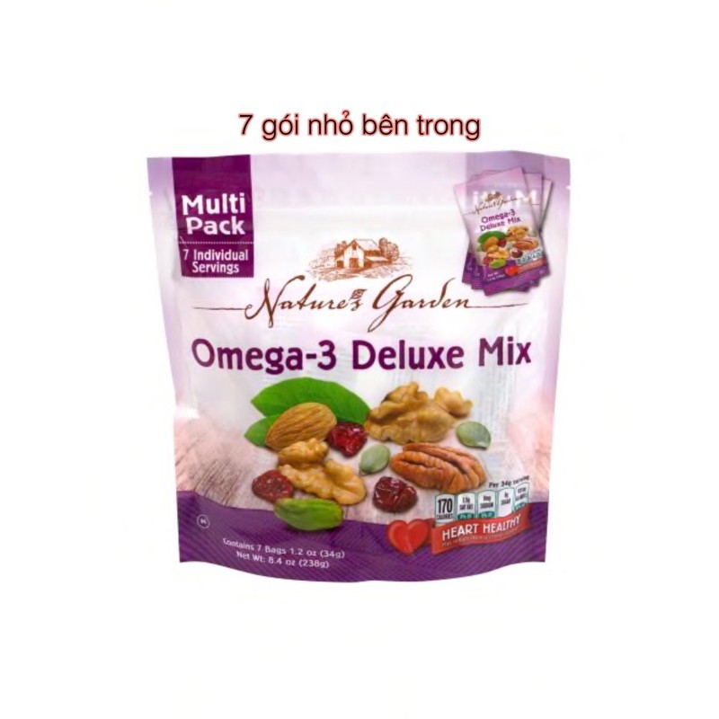 [Mã SR14MAY5 giảm 20K đơn 50K] Bịch khổng lồ các loại hạt sấy khô Omega 3 Deluxe Mix 737g nhập khẩu USA, date 9-21