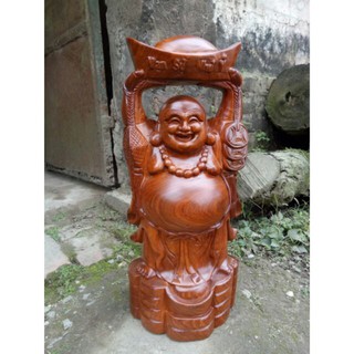 Di lặc dâng bát c40 gỗ hương