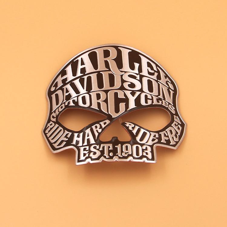 Bộ 2 hình dán logo bằng kim loại cho xe Harley