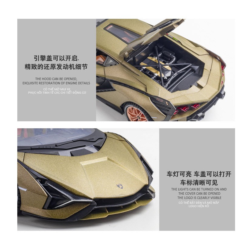 Mô hình siêu xe Lamborghini Sian FKP37 tỉ lệ 1:18