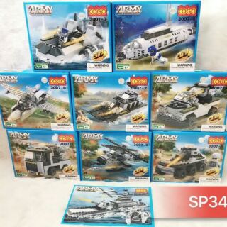 Hộp LEGO lắp ráp xe tăng,tàu chiến
