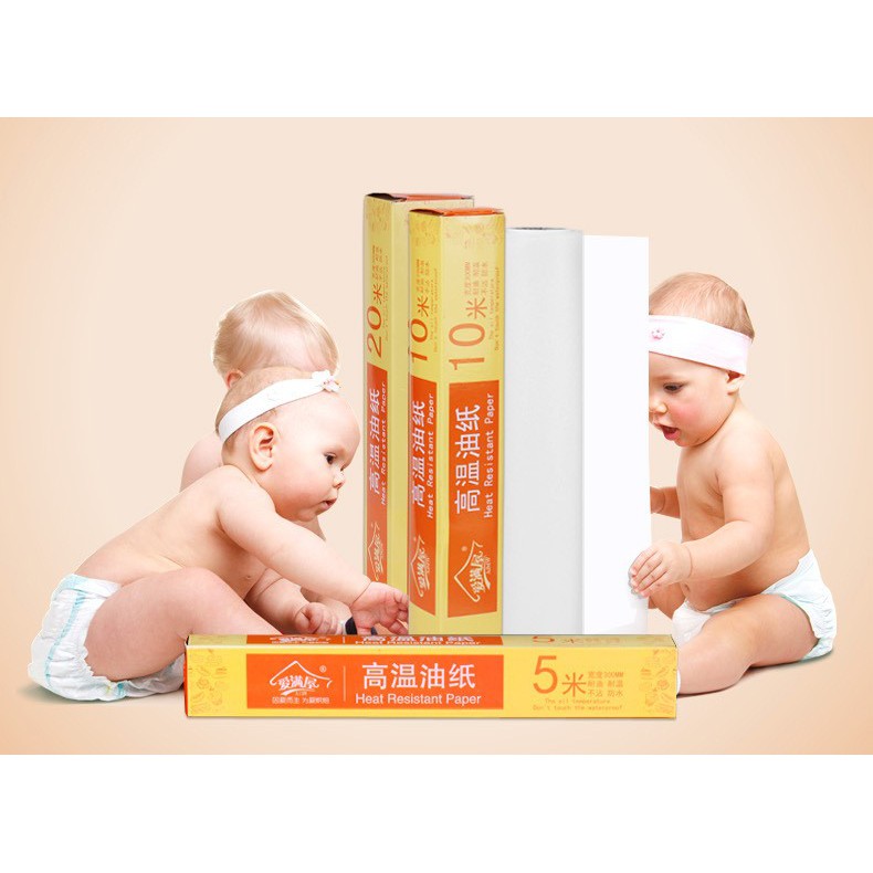 Cuộn 5m 10m 20m giấy nến, chống dính 2 mặt [AN TOÀN]