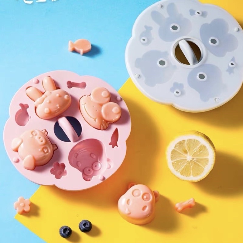 Khuôn silicone có nắp đậy - khuôn silicone làm bánh cho bé