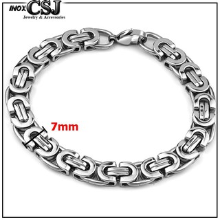 Lắc tay nam inox ziczac màu trắng hàn quốc, chuẩn thời trang Hàn Quốc - Pala Store