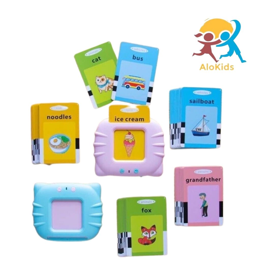 Máy Đọc Thẻ Thông Minh Cho Bé 112 Thẻ 224 Từ Kết Hợp Song Ngữ Anh-Việt Shop Alokidstb