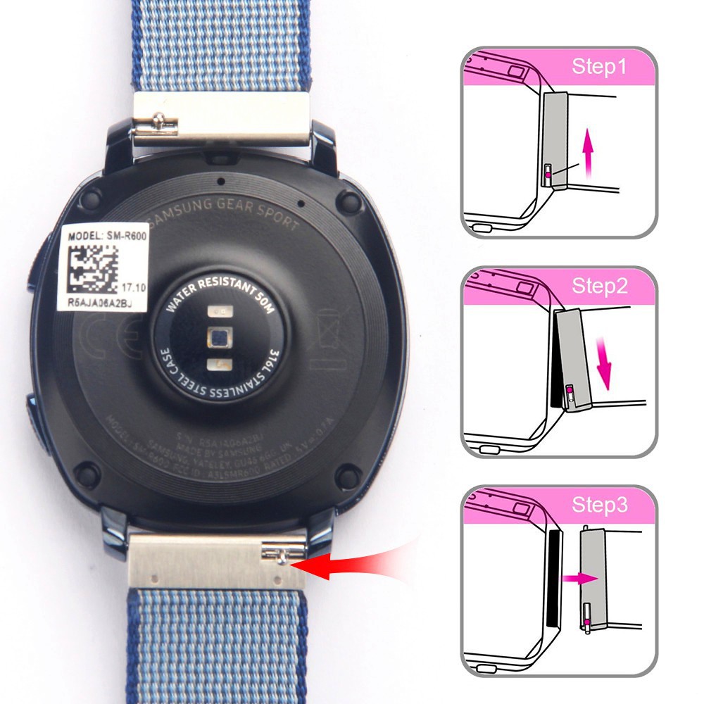 Dây đeo sợi nylon thể thao cho đồng hồ thông minh Samsung Gear Sport S4