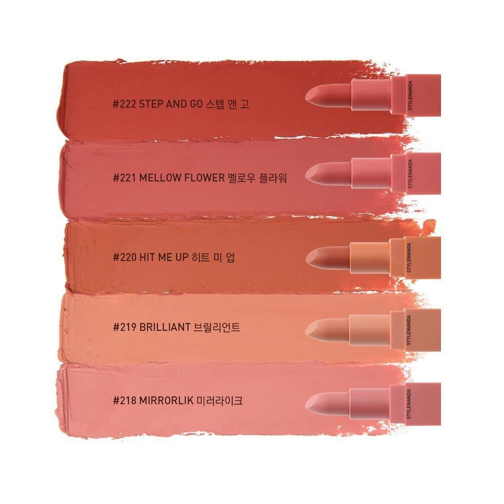 Son lì 3CE Mood Recipe Matte Lip Color #222 Step And Go - Đỏ Đất