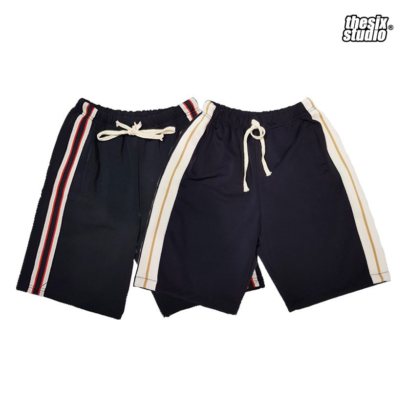 Quần đùi nam unisex có sọc, quần short nam unisex vải thun