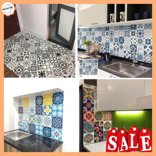 Decal gạch bông khổ 100x60cm - Decal dán bếp - Dán nhà tắm - HN Decor