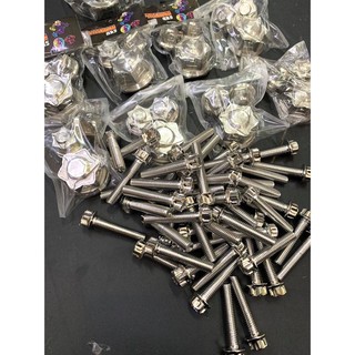 Ốc chảng ba Salaya Inox 304 cho Satria , Raider , Sonic , ốc chảng 3 Salaza