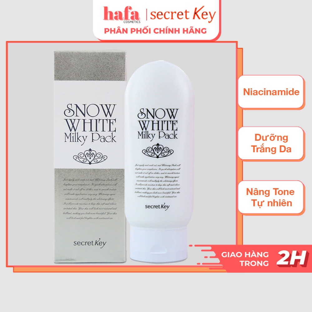 Kem ủ trắng body Snow White Secret Key Milky Pack 200g _ Secret Key Chính Hãng