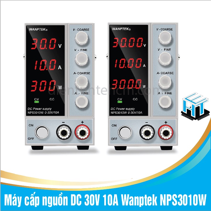 Máy cấp nguồn DC 30V 10A Wanptek NPS3010W hiển thị 4 số bảo hành 6 tháng