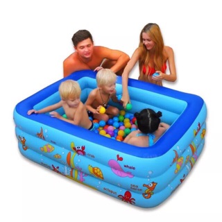 hồ bơi phao bể bơi 1m30 tặng 10 bóng + lọ keo vá