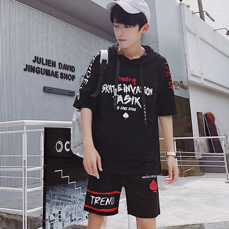 [ Siêu Đẹp !!] Bộ quần áo thể thao nam SKIT Có Mũ , bộ mặc nhà, bộ tập gym, bộ hè nam | BigBuy360 - bigbuy360.vn