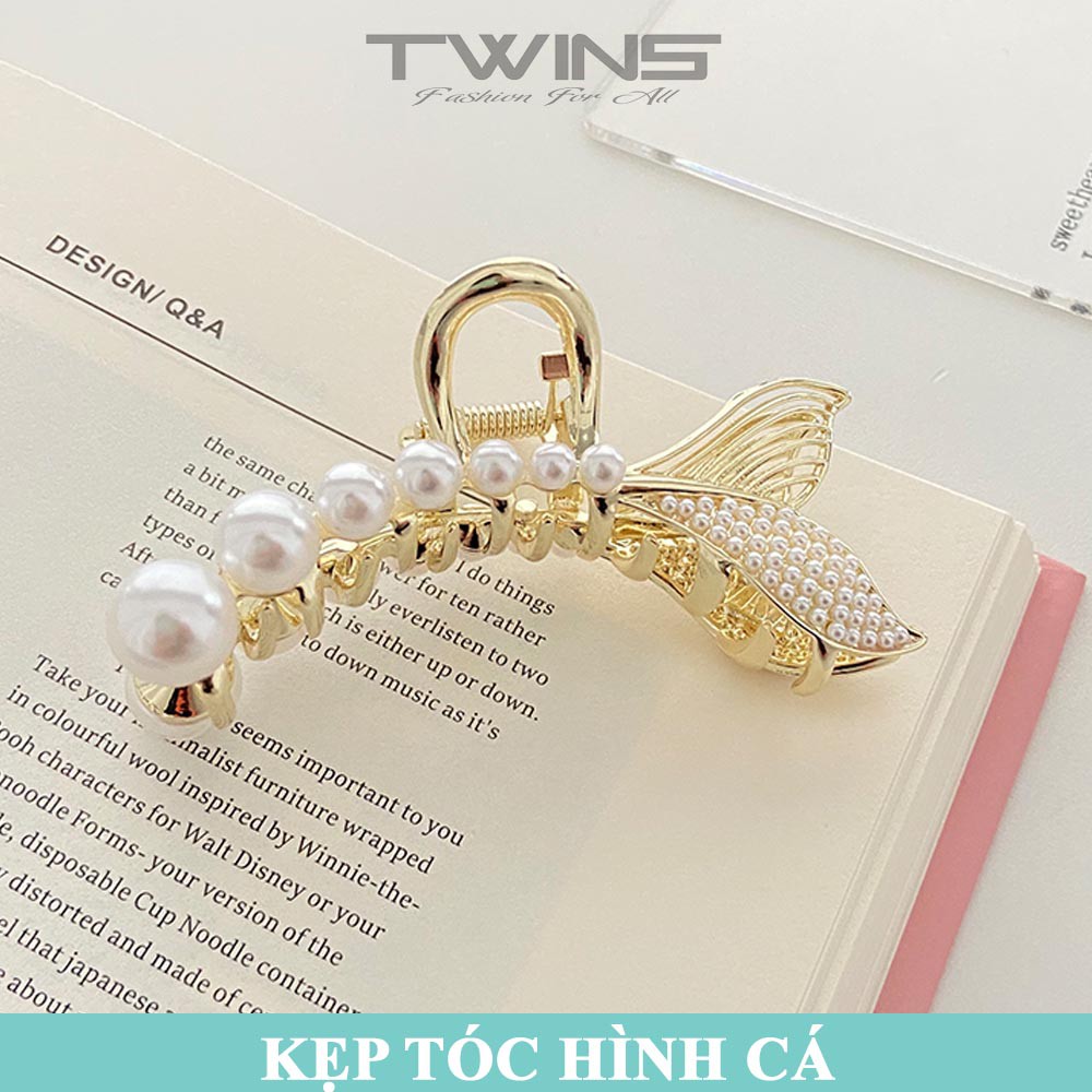 Kẹp tóc kim loại đính đá SK212 hình con cá sang trọng, dễ thương, xinh đẹp phong cách Hàn Quốc làm phụ kiện tóc cho nữ