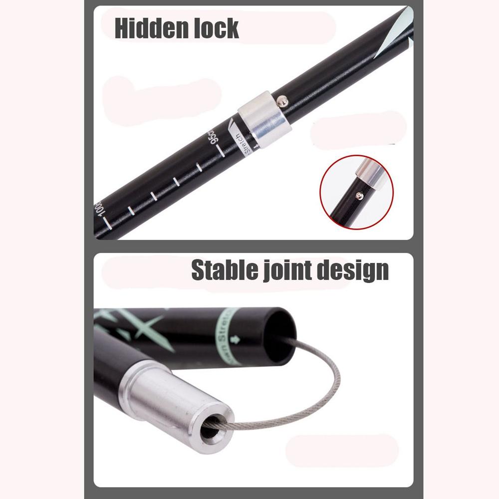 Gậy Đi Bộ Bằng Nhôm EVA Siêu Nhẹ Có Thể Gấp Gọn Tiện Dụng