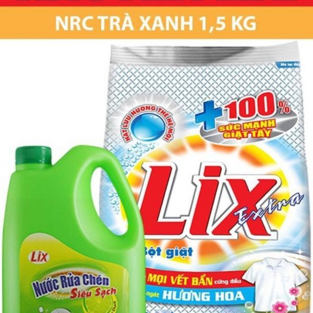 BỘT GIẶT LIX EXTRA HƯƠNG HOA 6KG( tặng nước rửa chén)