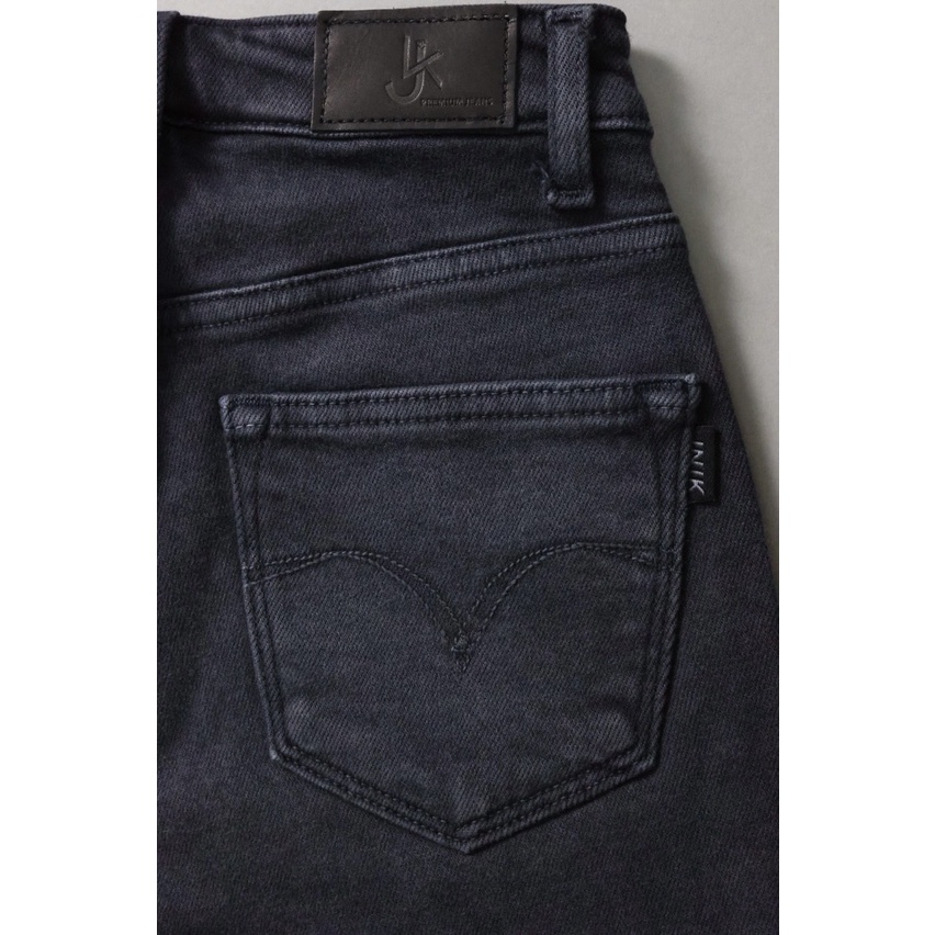 Quần short jean nữ lưng cao NPSHOP, quần đùi bò ngố cạp cao sooc ống bó fix dáng JNIK004