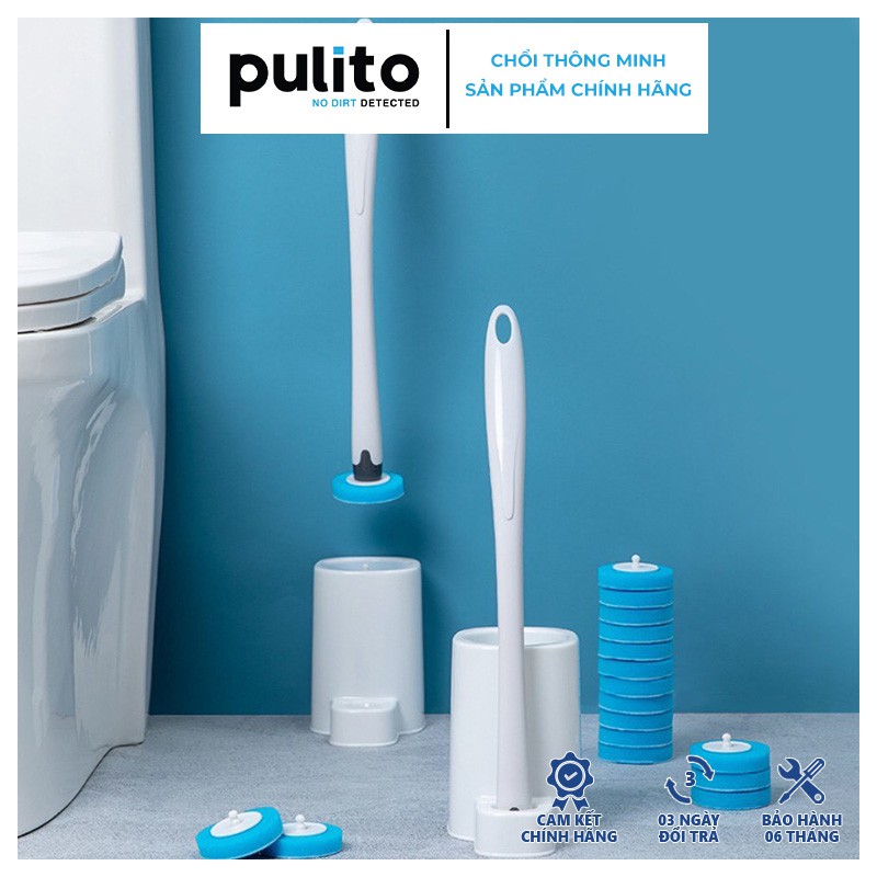 Cây chổi cọ vệ sinh thông minh dụng cụ cọ rửa nhà tắm toilet khử khuẩn dùng 1 lần PT-CVS1L