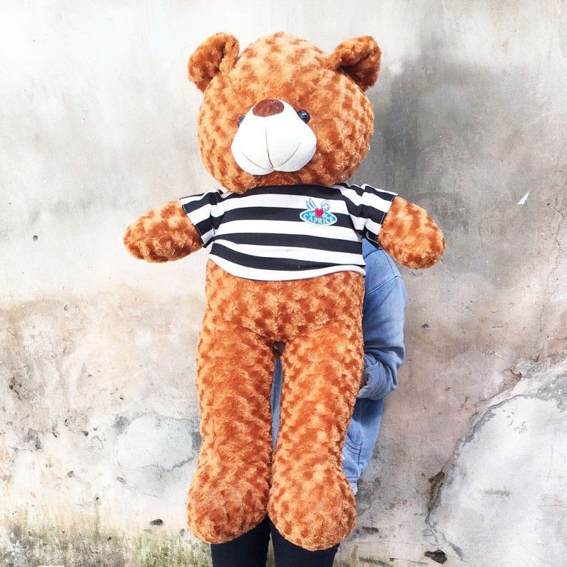 Gấu bông Teddy Cao Cấp khổ vải 1m Cao 80cm Màu Vàng Đồng
