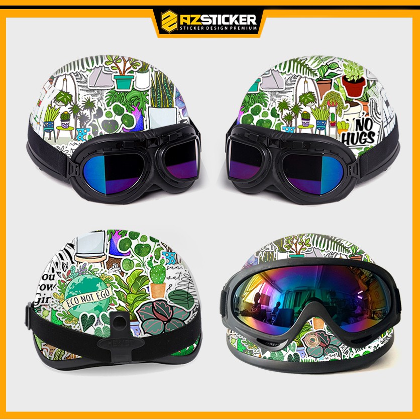 Sticker Chủ Đề Cỏ Cây Thực Vật Chống Nước, Chống Phai Màu | STK70 | Hình Dán Sticker Trang Trí Mũ Bảo Hiểm, Bình Nước,..