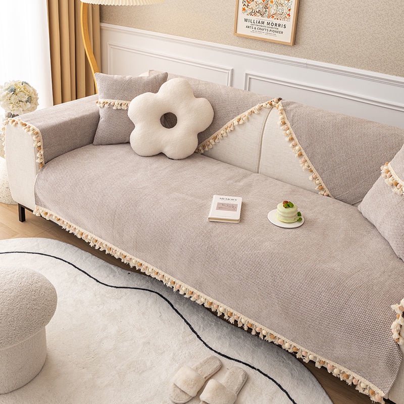 Vỏ Bọc Đệm Ghế Sofa Bằng Vải Chenille Cao Cấp Chống Trượt Phong Cách Hiện Đại Đơn Giản 6.9