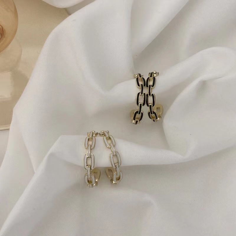 Nhẫn Đeo Tay Bằng Kim Loại Tráng Men Kiểu Retro Hàn Quốc Dễ Thương