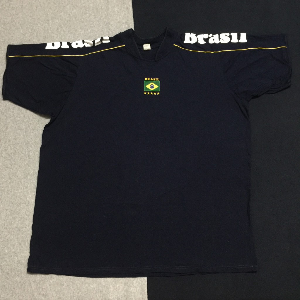 [VINTAGE] Áo đầm thun Mỹ đội bóng Brasil thêu cực xịn oversize