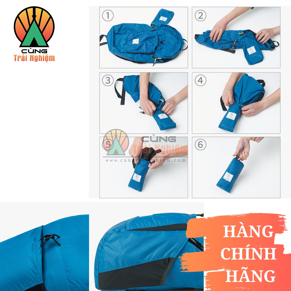 [CHÍNH HÃNG] Balo Du Lịch Gấp Gọn 25L Chống Rách, Chống Thấm Nước cho Đi Học Đi Chơi Dã Ngoại NatureHike NH17A017-B