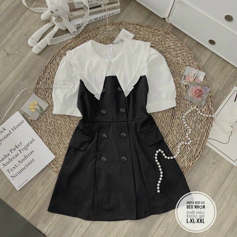 Đầm vest cổ nhọn