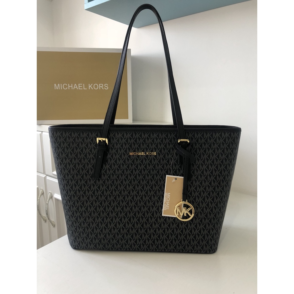 Michael Kors Michael Kors Cộng Với Kích Thước in Túi Mua Sắm M.k Tote Túi Xách Nữ Zipper Tote Túi Xách Nữ Túi Vai Đơn Cô