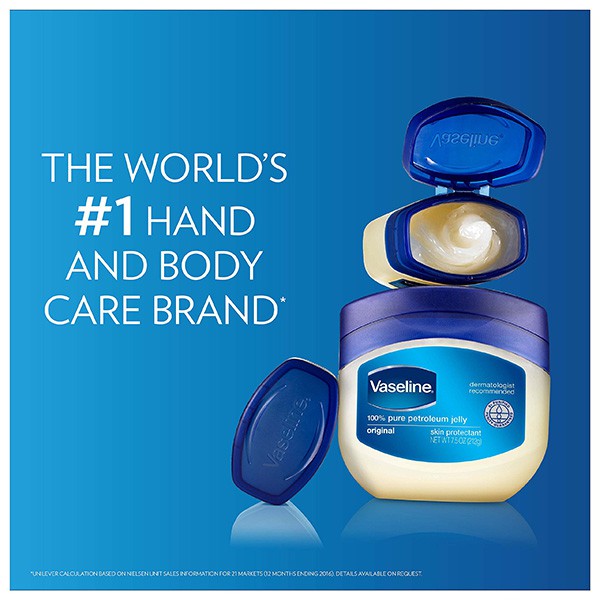 Vaseline dưỡng ẩm - Sáp dưỡng ẩm Vaseline 49g pure petroleum jelly