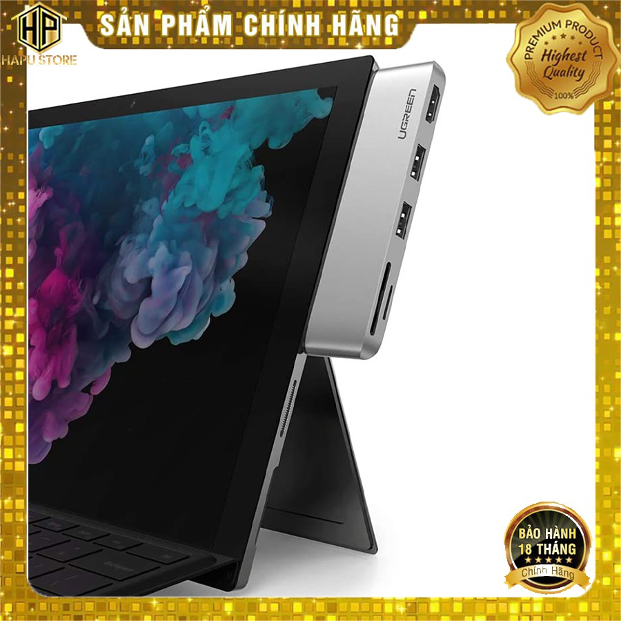 Thiết bị mở rộng HDMI/USB 3.0/SD/TF cho SurFace Pro Ugreen 70338 chính hãng - Hapustore