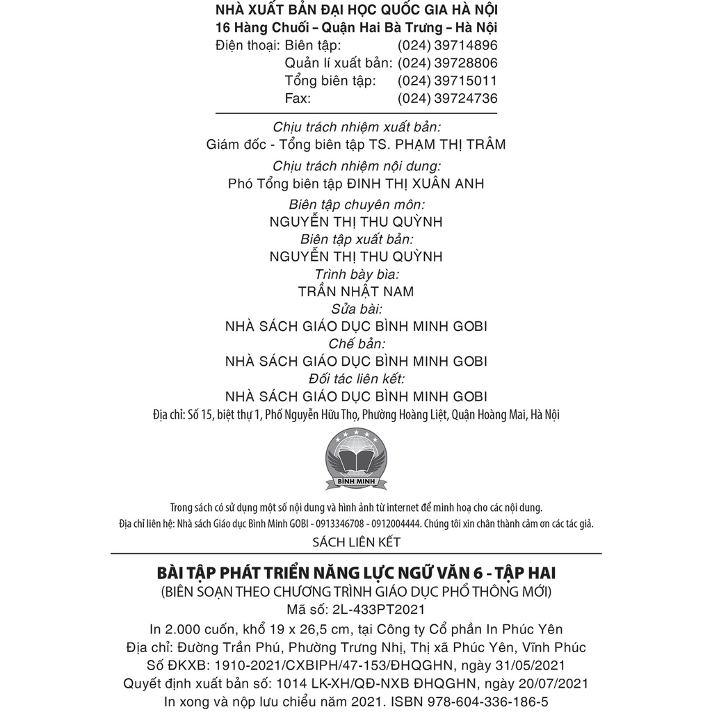 Sách – Bài tập Phát triển năng lực Ngữ Văn 6 Tập hai