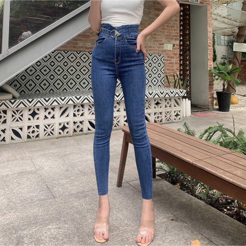 Quần jeans Xanh khuy nhọn mã 2000( kèm ảnh thật,video) | BigBuy360 - bigbuy360.vn