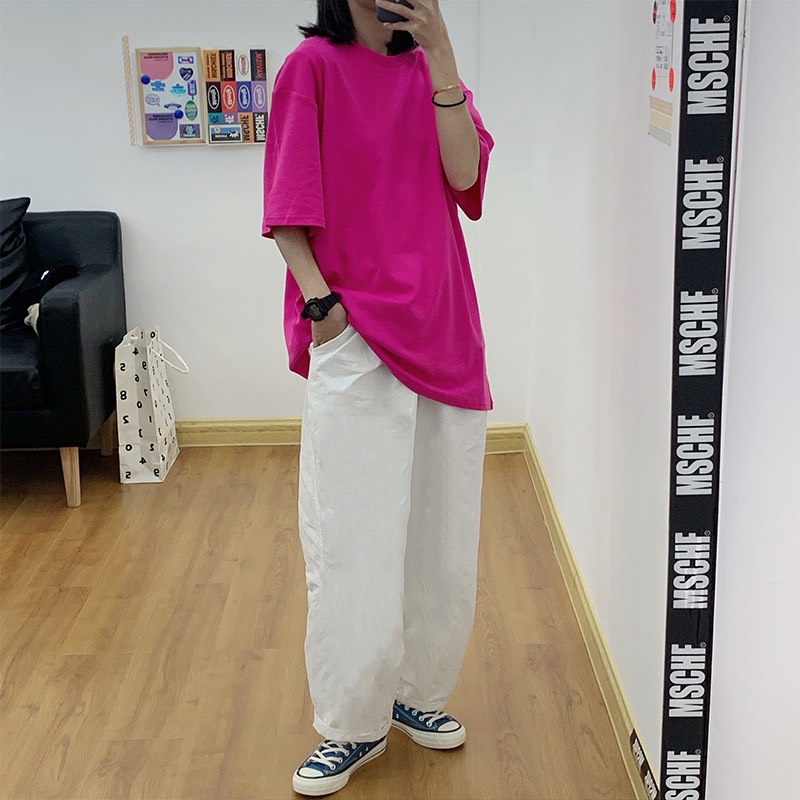 Áo phông trơn tay lỡ form rộng unisex Neko.sg