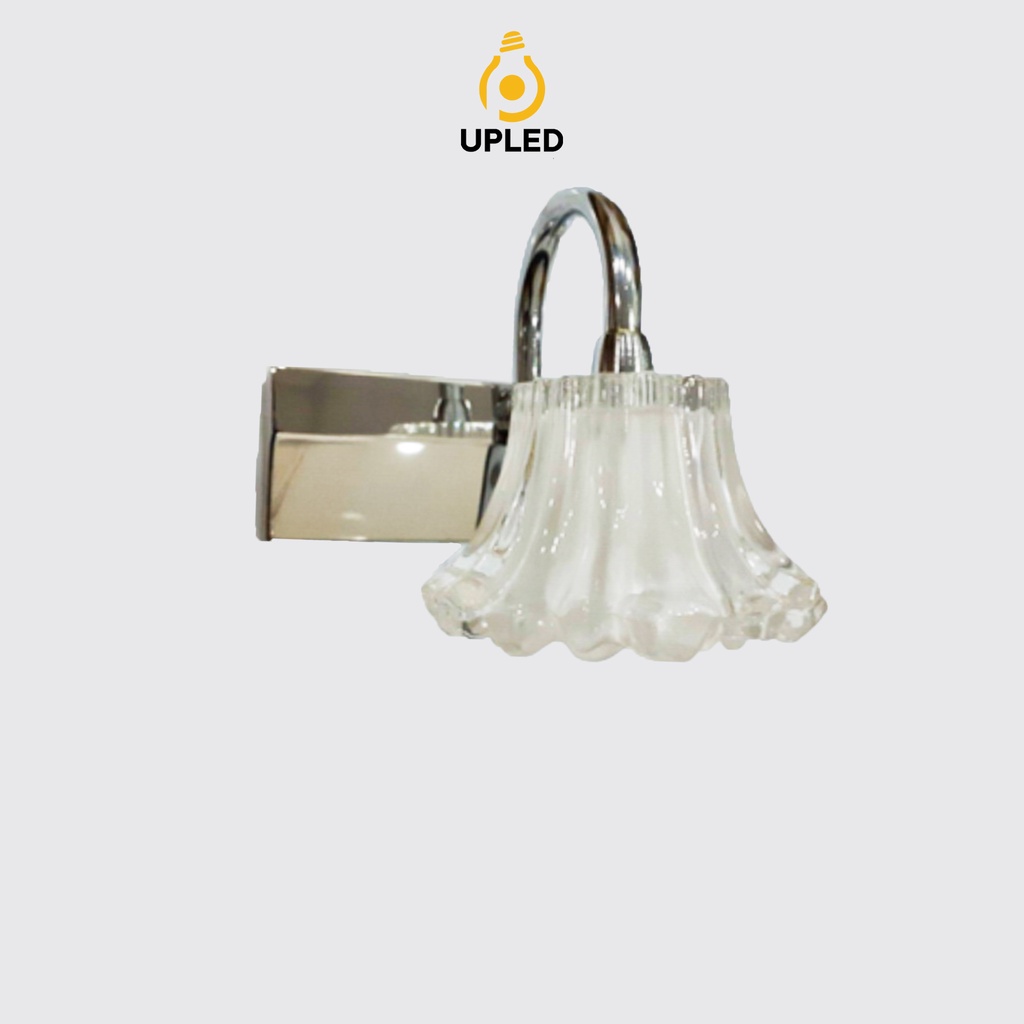 Đèn soi tranh chất liệu thủy tinh dày dặn thanh lịch UPLED gắn tường hợp kim cao cấp
