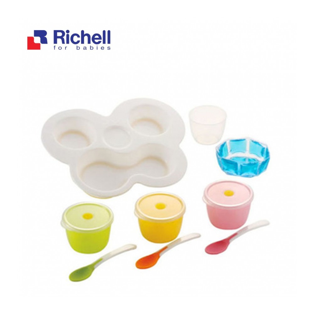 Bộ Ăn Dặm Khởi Đầu Richell RC21181 ( Gồm 9 Chi Tiết )