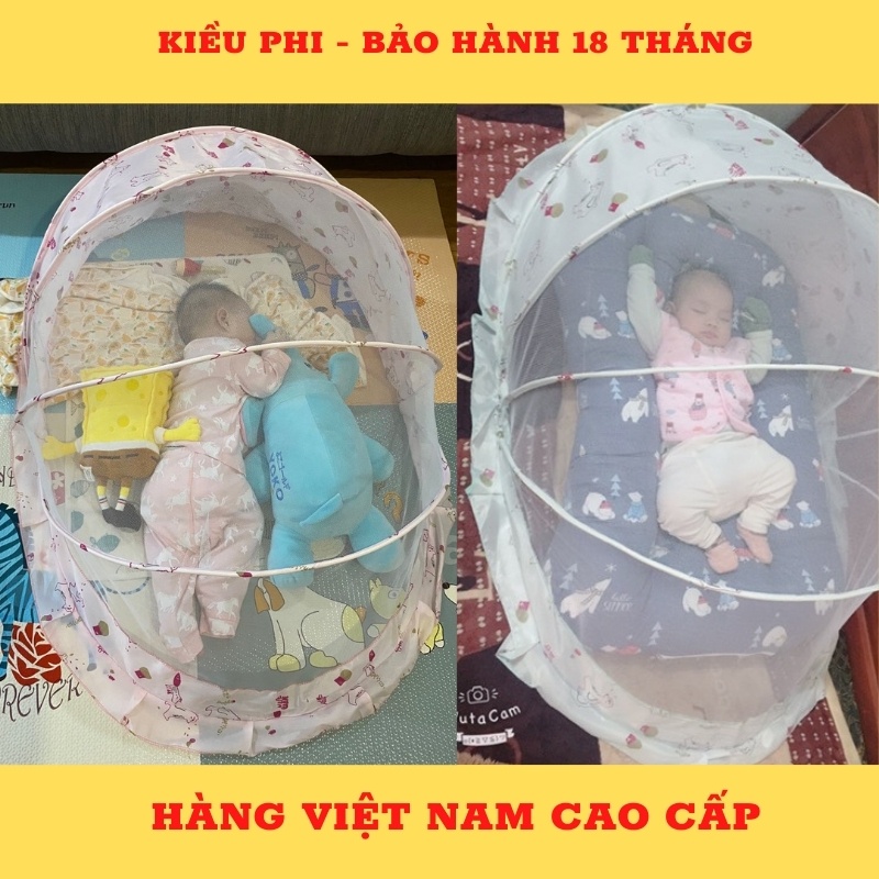 Mùng chụp gấp gọn chống muỗi cho bé sơ sinh, trẻ em, bé nhỡ, bé lớn - bảo hành 18 tháng