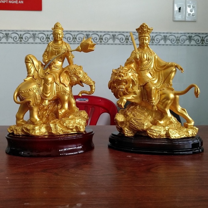 Bộ tượng Văn Thù Sư Lợi và Phổ Hiển Bồ Tát- Buddha168shop