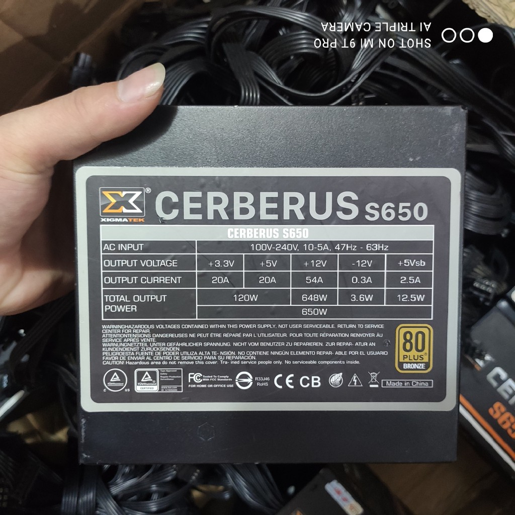 NGUỒN MÁY TÍNH CAO CẤP XIGMATEK CERBERUS S650 W CHUẨN 80 PLUS BRONZE