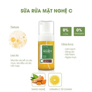 SERUM MƯỚP ĐẮNG TIÊU MỤN & SỬA RỬA MẶT NGHỆ C MOTREE CHÍNH HÃNG