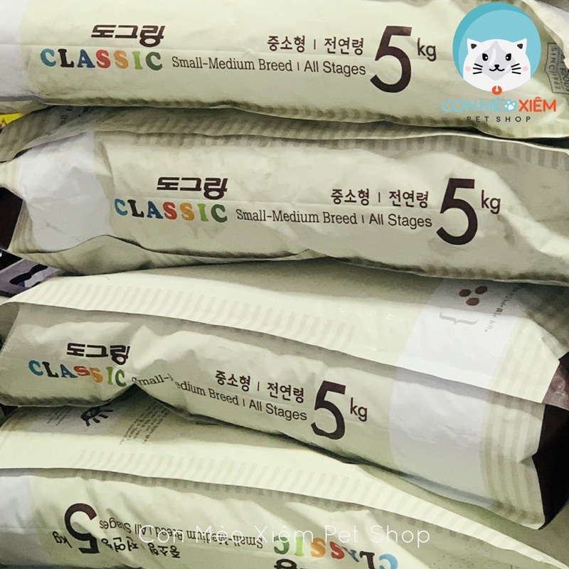 Hạt cho chó Dograng dog classic 1kg 5kg thức ăn cho chó Hàn Quốc lớn cún nhỏ Con Mèo Xiêm