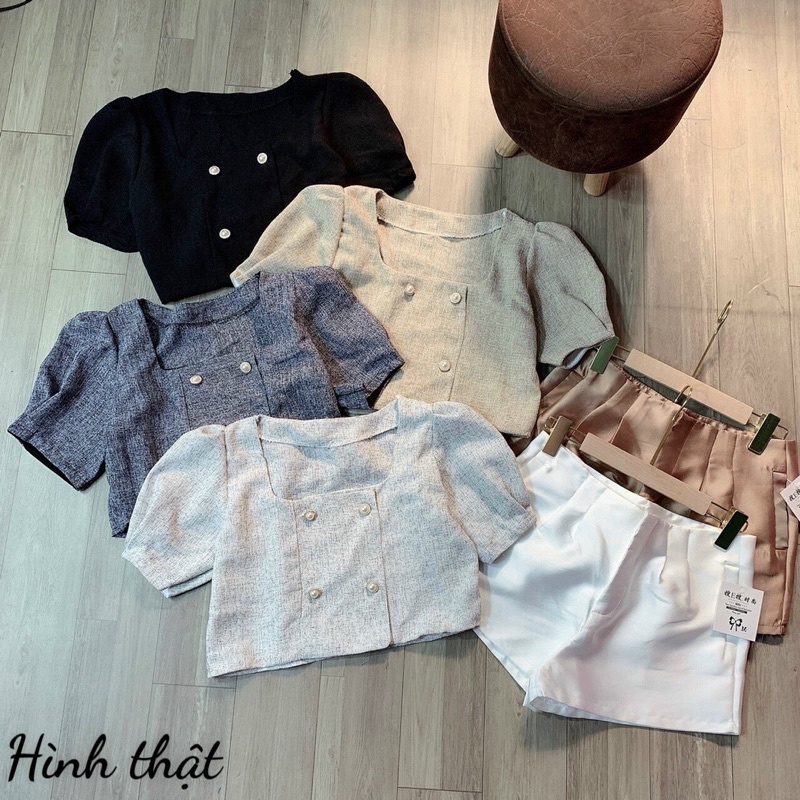 ❌HOT❌Áo kiểu sang chảnh,áo cortop siêu sang chảnh ảnh thật kèm video