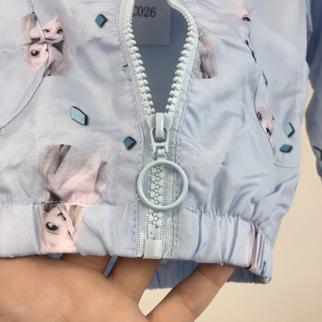 Áo khoác cho bé gái - Áo khoác gió 2 lớp Hm cho bé gái size 1-6t